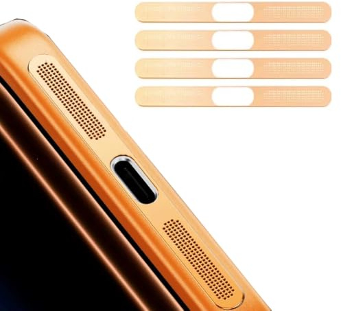 4Pcs Cosmic Orange Earpiece Speaker Hole Anti-dust Mesh for iPhone 17 Pro Max | Speaker Cover Anti Dust Proof Adhesive Mesh,Only fit for iPhone 17 Pro Max Earpiece Speaker Hole Anti-dust Mesh Protector