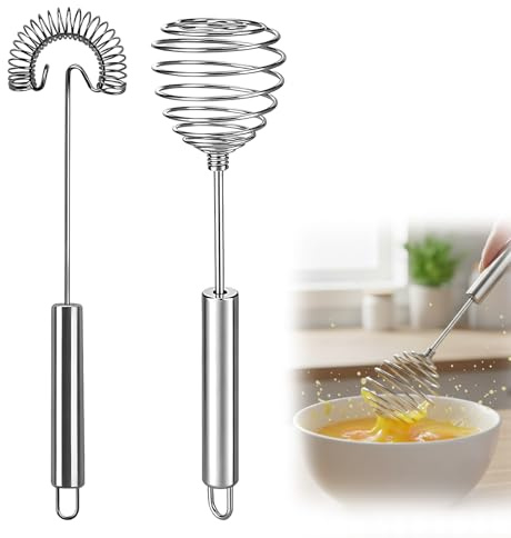 2er Set Schneebesen – Spiralbesen & Rührbesen aus Edelstahl | Edelstahl • Spülmaschinenfest • Ergonomisch • Langlebig • Vielseitig