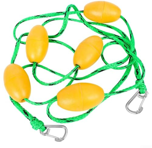Corde de séparation de voie de piscine - Ligne de sécurité - Bouée flottante pour plage et zones aquatiques - Séparateur pour piscine hors sol (vert noir)