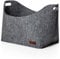 Lumaland Kaminholztasche aus Filz Holztasche Filztasche oval ca. 40 x 25 x 28 cm Dunkelgrau