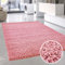 carpet city Shaggy Teppich Hochflor Langflor Pastell Einfarbig Uni Modern in Rosa für Wohnzimmer; Größe: 300x400 cm