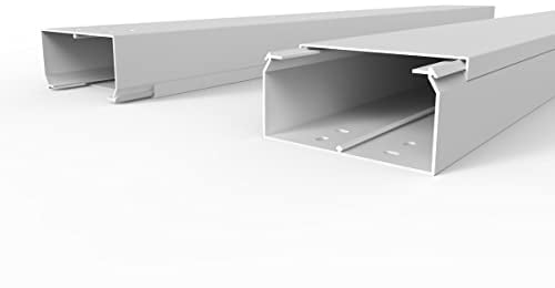 SCOS Smartcosat SCOSKK186 1 m Kabelkanal (L x B x H 1000 x 120 x 60 mm, PVC, Kabelleiste, Schraubbar) weiß