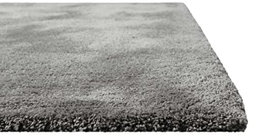 Homie Living I Moderner kuscheliger, weicher, Flauschiger Teppich - Läufer für Wohnzimmer, Flur, Schlafzimmer I Pisa I (160 x 230 cm, Grau)