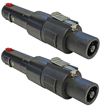 keepdrum ADA037 Speakon-Adapter Klinke-Buchse zu Speakon Stecker 2 STÜCK