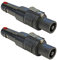 keepdrum ADA037 Lot de 2 adaptateurs Speakon Jack femelle vers Speakon mâle