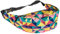 cosey - Bauchtasche Damen und Herren, stylische Hüfttasche, Gürteltasche für Reise, Sport & Outdoor - Design Bunte Dreiecke