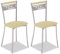 ASTIMESA Dos Sillas de Cocina Metálica Respaldo y Asiento Beige