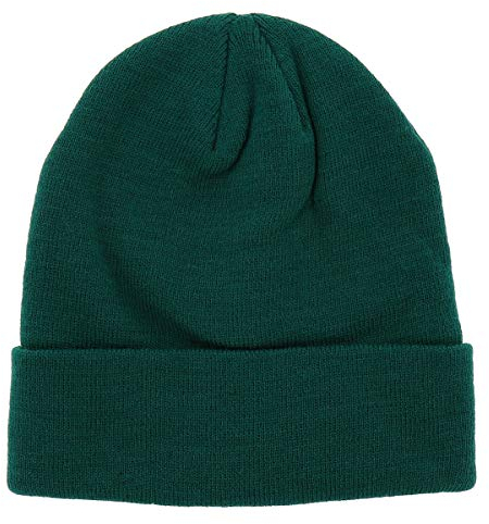 SHIPITNOW Tannen grüne Herren oder Damen Wintermütze Einfarbig - Basic Strickmütze ohne Bommel - 100% Acryl Beanie- Einfaches und klassisches Mützen ohne Marke - Einheitsgröße