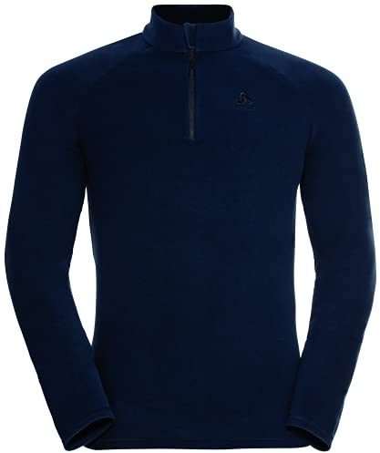 Odlo Herren Langarm Shirt mit Reißverschluss RIGI, dark sapphire, M