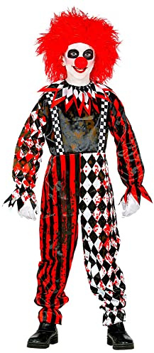 W WIDMANN MILANO Party Fashion - Kinderkostüm Killer Clown, Horror Zirkus Clown, Psycho, Killer, Halloween