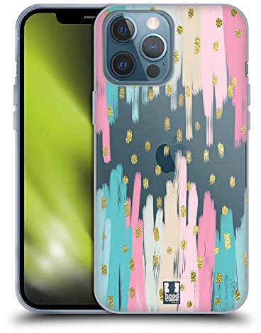 Head Case Designs Soft-Hued Abstract Strokes Gelhülle [Militärischer Schutzgrad] Kompatibel Mit Apple iPhone 13 Pro Max Und Kompatibel Mit MagSafe
