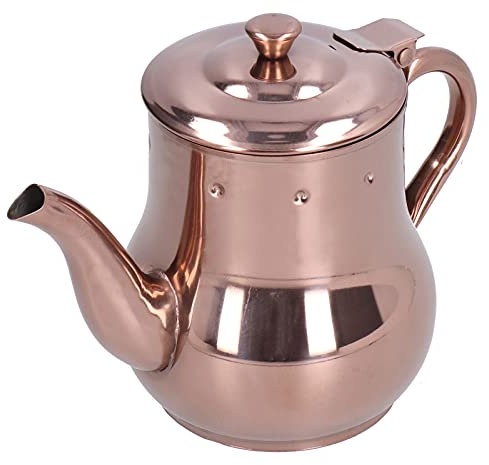 Rose Gold Teapot,Stainless Steel 500ML Coffee Pot with Dust Proof Cover,Removable Tea Pot with Anti Scalding Handle,for Conference Rooms Restaurants Family