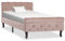 Atlojoys Bettgestell, Kinderbett, Jugendbett, Gästebett, Bettrahmen, Rosa Samt 90x200 cm
