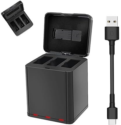 USB Battery Charger for Tello Drone Battery, 3 in 1 3-Bay Battery Charging Hub for Lithium Battery with Type-C Charging Cable