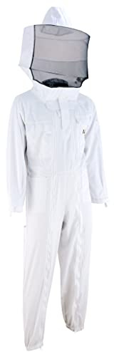 Imkado Imkeranzug, Schutzbekleidung für Imker, schützt vor Bienenstichen (XXS, Schleier: Rundschleier)