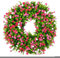 45cm Türkranz, Frühling Sommer Wildblume Kranz Dekorative Girlande für Haustür, Große künstliche Eukalyptus Kränze mit Blumen für Bauernhaus Tür Wand Wohnzimmer Flur Hochzeit Dekoration (Rosa)
