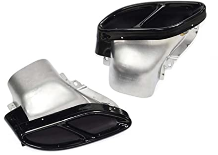 Nonuin Schalldämpfer Endrohr Für Mercedes Für Benz W212 W213 W205 X205 1 Paar Auto Edelstahl Auspuffblenden Schalldämpfer Rohrabdeckung Zubehör (Color : Black)