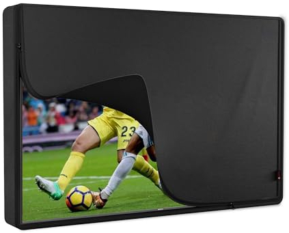 iBirdie Outdoor-TV-Abdeckung, 71,1 bis 81,3 cm (28 bis 32 Zoll), wasserdicht, Abdeckungsgröße 73,3 cm B x 48,3 cm H, wetterfest, mit Reißverschluss für Flachbildschirme von 71,1 bis 32 Zoll, schwarz,