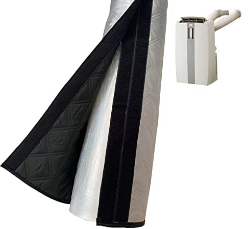 Cubierta de manguera de aire acondicionado, aislamiento portátil de manguera de aire acondicionado, envoltura de aislamiento de conducto de aire, cubierta de manguera de escape de CA portátil para 5