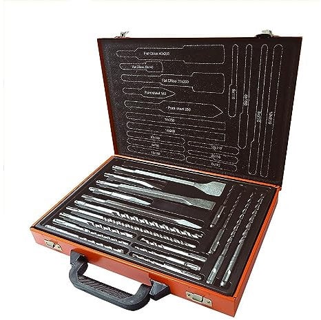 Rolson Sds Drill Bit & Chisel Set – 17 Pieces In Metal Storage Case 48701