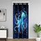 Octopus Rideau de Porte 86x203cm Mer Kraken Rideau Occultant Home Décor Rideaux Exterieur d'entrée Tentacles Galaxie Extérieur Espace Bleu Clignotant Rideaux Interieur Salon Chambre