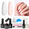 Beetles 18 Stck UV Gel Nagellack Starterset Nude Farbe- Gelnägel mit Nagellampe Alles-in-1 Babycolorset, Hautfarbe Unterlack Weiß Gellack Überlack DIY Maniküre zu Hause