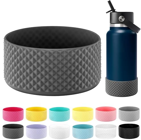 Soledea Silicone Sleeve Boot for 32oz 40oz Hydro Flask, Wide Mouth Water Bottle Boot Bottom Base for Simple Modern, Iron Flask,Owala,Frost Buddy Sports Buddy,TAL,RTIC and with Bottom Width of 3.56in