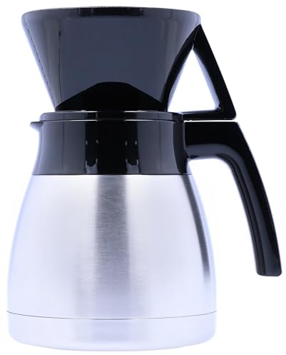 Melitta Pour-Over Coffee Brewer & Stainless Steel Carafe Set with Coffee Filters, 42 Ounce Set