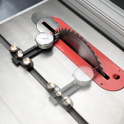 SPORTARC Table Saw Dial Indicator Gauge, Table Saw Gauge, Table Saw Blade Parallelism Corrector Woodworking Band Saw Calibration Tool