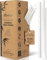 EcoPreps Einzeln verpackte, kompostierbare Bambusfaser-Trinkhalme (100 Stück umwickelte 20,3 cm Bambusfaser (100 Strohhalme)