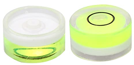 Runde Wasserwaage aus Acryl, Grün, 10 Stück für Kalibrierung