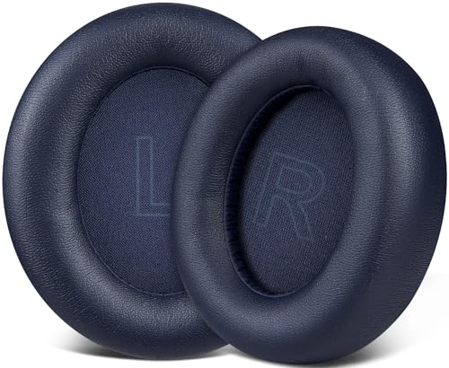 SOULWIT Earpads Replacement for Anker Soundcore Life Q30/Q35 Headphones, Ear Pads Cushions with Softer Protein Leather, Noise Isolation Foam - Blue