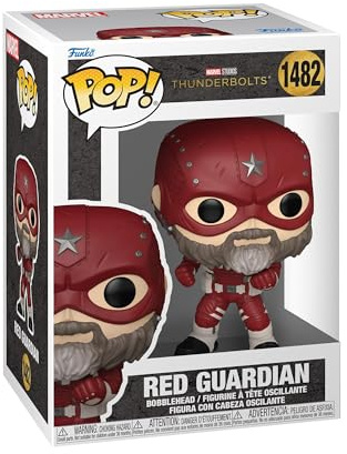 Funko POP! Marvel: Thunderbolts - Red Guardian | Offizielles Film Merch - Vinyl Sammelfigur als Regal Deko - Geschenkidee zum Geburtstag für Fans und Sammler