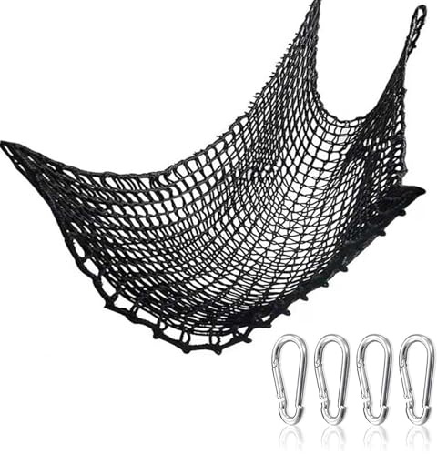 Filet d'escalade, Filet De Sécurité pour Aire De Jeux À Double Couche, Filet De Corde Anti-Chute avec 4 Crochets De Sécurité Supplémentaires pour Cabane dans Les Arbres en Plein Air