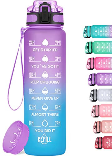 HydroPal Trinkflasche 1l,Trinkflasche mit Strohhal, BPA-Frei, Wasserflasche für Uni, Sport, Fitnessstudio, Büro, Fitness, Fahrrad, Outdoor und Laufen aus Tritan - Leicht, Stoßfest, Wiederverwendbar