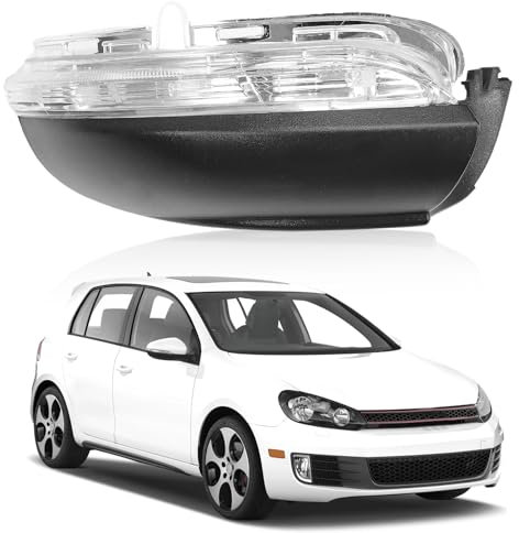 Konuooer Rückspiegel Blinker für Golf 6 MK6 /GTI / R20, rétroviseur spiegelblinker für Tou-ran 2011-2015 5K0949102 (rechts - Beifahrerseite)