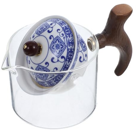 Cabilock Glas Teekanne Keramik-teekessel Mit Seitlichem Griff Drehbarer Teekessel Für Zuhause Und Büro Hitzebeständig Einfache Bedienung Und Reinigung