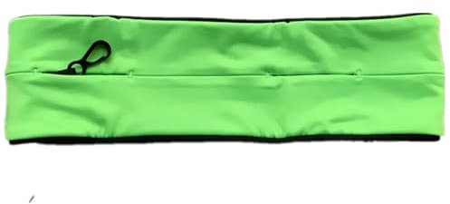 HUWOYG Sport-Gürteltasche Professionelle Laufen Taille Tasche Männer Frauen Jogging Gym Sport Gürtel Trail Radfahren Handy Unsichtbare Bauch eng anliegende Tasche Für Running，Camping(Green XL)