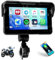 CAMECHO Removable Motorcycle Carplay Screen, Wireless CarPlay & Android Auto for Moto, Portable Car Stereo for Motorbike, 5 Waterproof Touchscreen, Bluetooth Trans, Navigation, Siri
