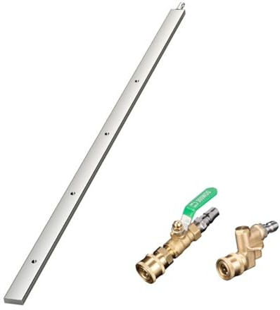 Baguette de nettoyage portable pour radiateur de voiture, outil de rinçage de réservoir d'eau de voiture, baguette de nettoyeur haute pression, buse plate, tige de 60 cm, Pas besoin de démonter