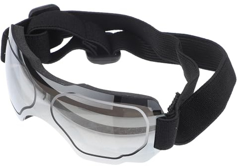 CORHAD Hundebrille mit UV Schutz und Winddicht Mittelgroß Material Silberne Hundesonnenbrille für Welpen Augenschutz für Draußen