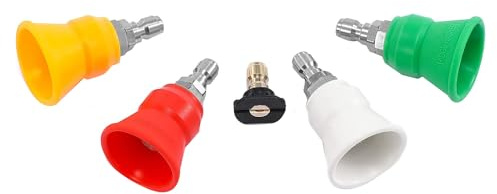 tiyao Pressure Washer Nozzle Guard, Power Washer Nozzle Tips 5 Pressure Washing Tips Plastic+Stainless Steel Orifice 3.0