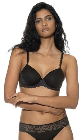 Mey Damen BH mit Spitze Serie Amorous | Cup, gepolstert, Mit Bügel, Spitze im vorderen Unterbrustband, Zierträger, dreifacher Haken-Ösen-Verschluss