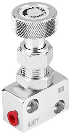 Qiilu Auto Freins Systèmes de freinage, Valve proportionnelle pour freins Universal Motorsport Régulateur de pression pour soupape d'arrêt de frein, argent