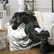 Decken,Tierisches Schwarz Pferd 3D Drucktuch Mädchen Jungen Weichen Bett Wirft Sherpa Decke Queen Size Betten Plüschsofa Decke Geschenke Für Kinder Erwachsene Reisen Flauschig Warmen Steppdecke 15