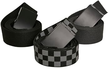 Urban Classics Unisex Belts Trio Gürtel, Gry blk/blk+blk/blk+cha/blk, S/M