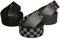 Urban Classics Unisex Belts Trio Gürtel, Gry blk/blk+blk/blk+cha/blk, S/M
