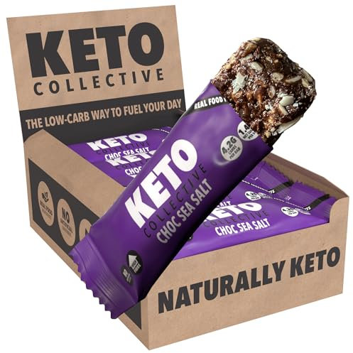 Keto Collective Keto Bars 15x40g | 2g Net Carbs | Keto Snacks | High Fibre | Natural Ingredients | Source of Protein | Low Carb Snacks | Gluten Free | Vegan | Made in the UK | No Artificial Sweeteners