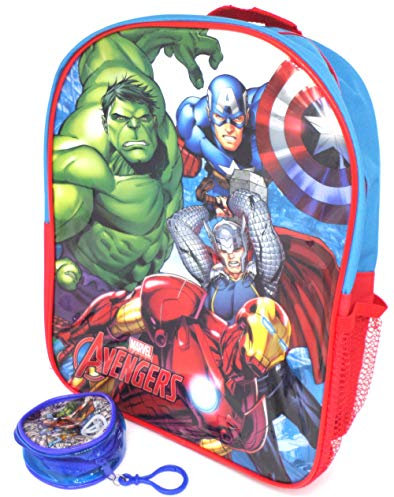 TDL Marvel Avengers Ensemble-Cadeau Sac À Dos + Portefeuille - Licence Officielle - Backpack + Coin Purse - Gift Bundle
