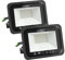 EXTRASTAR 20W LED Strahler Außen 2 Stücke,1600LM 6500K Kaltweiß Superhell Außenstrahler, IP65 Wasserdicht LED Fluter, Außenlampe für Garten, Innenhöfe, Garage, Hotel, Sportplatz